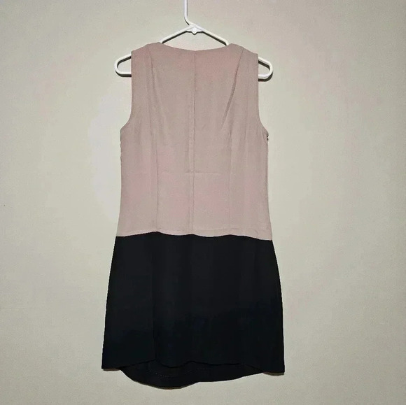 Gap Sleeveless Dress Color Block Women's Size 8 Knee Length Blush Black - Picture 4 of 6